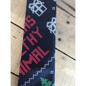 Holiday Time "Merry Christmas Ya Filthy Animal" Necktie